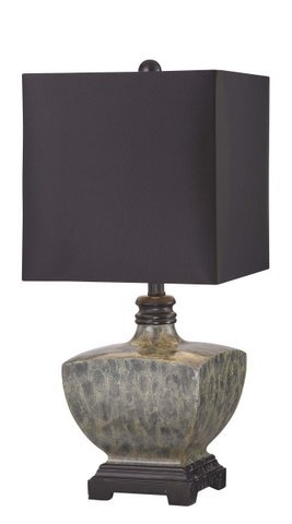 Stone Chisel Table Lamp with Classic Faux Marble Accents